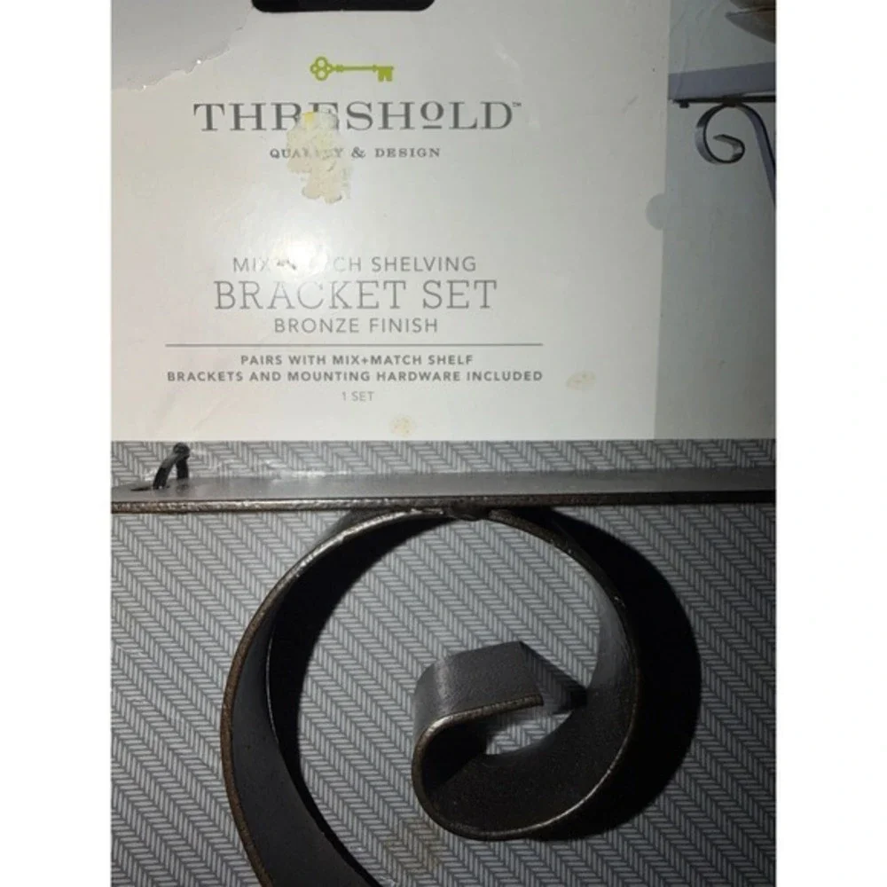 Threshold Mix+Match Shelving Bracket‎ Set Bronze Finish Scroll Metal Target New